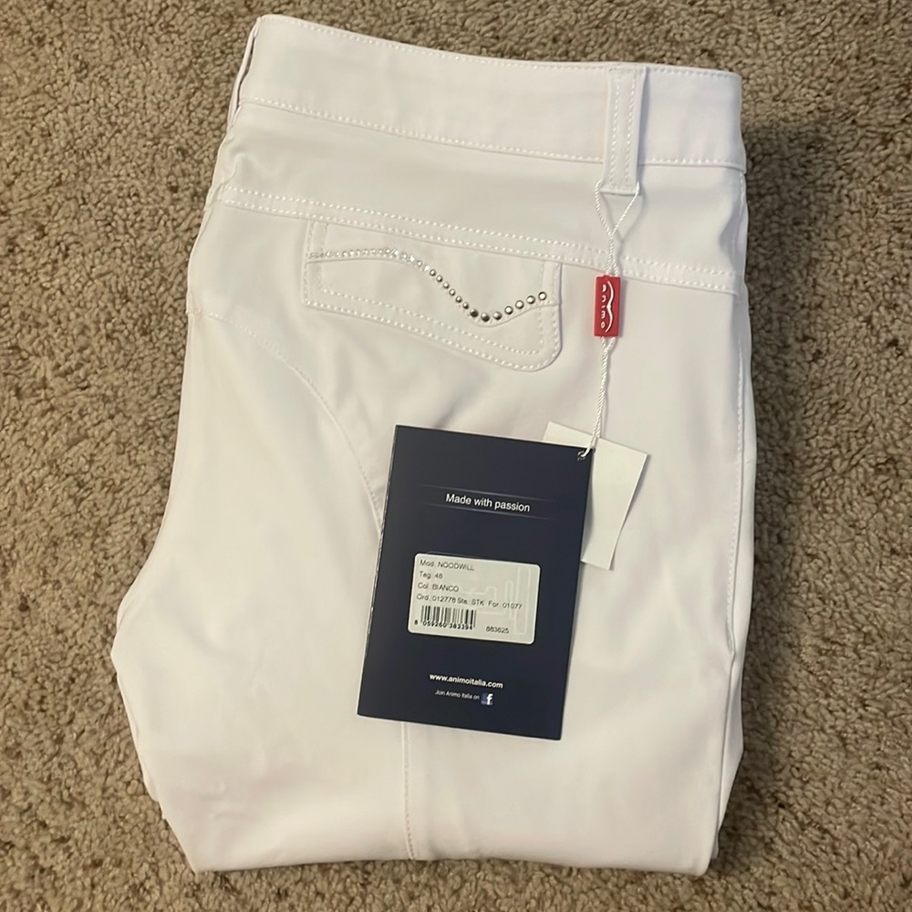 Animo Noodwill knee grip breeches in white (IT size 48)